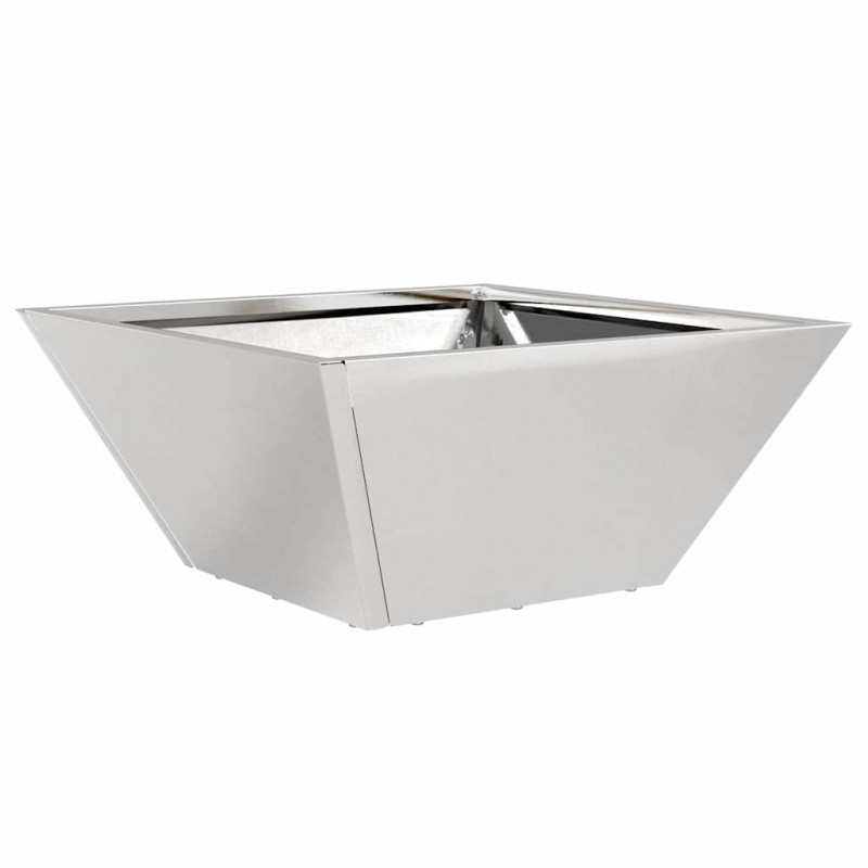 Doniczka ogrodowa Srebrny 35 x 35 x 15 cm Stal nierdzewna