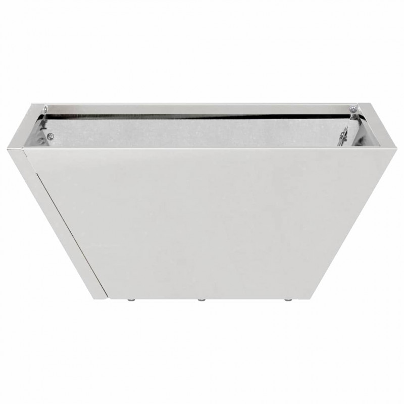 Doniczka ogrodowa Srebrny 35 x 35 x 15 cm Stal nierdzewna
