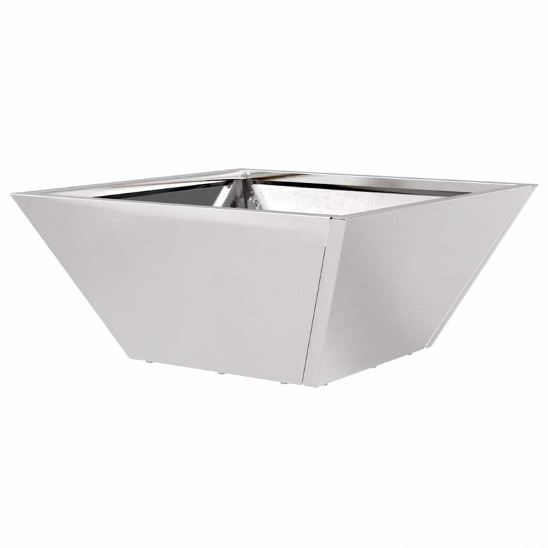 Doniczka ogrodowa Srebrny 35 x 35 x 15 cm Stal nierdzewna