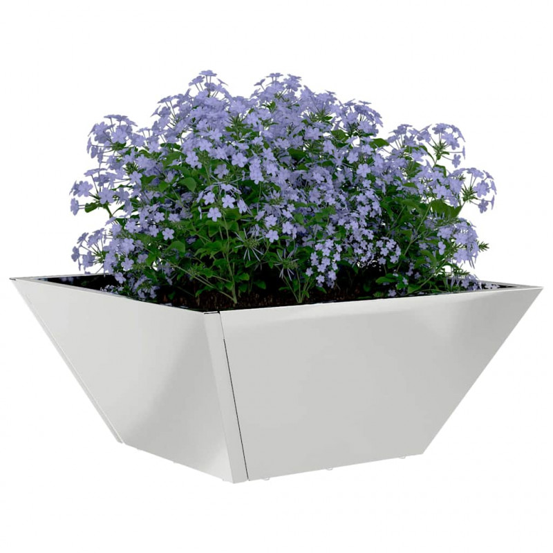 Doniczka ogrodowa Srebrny 35 x 35 x 15 cm Stal Galwanizowana