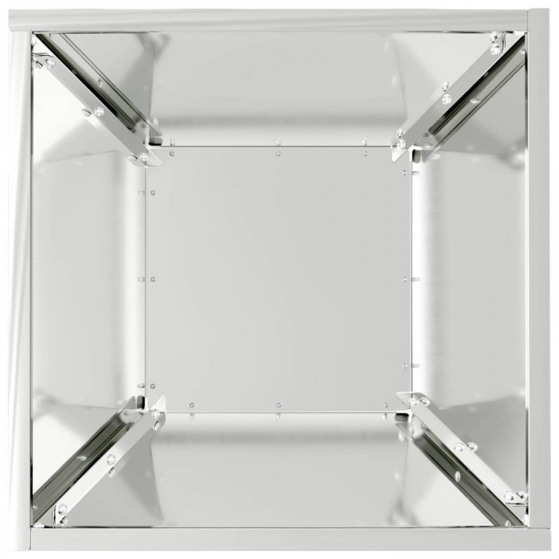 Doniczka ogrodowa Srebrny 35 x 35 x 15 cm Stal Galwanizowana