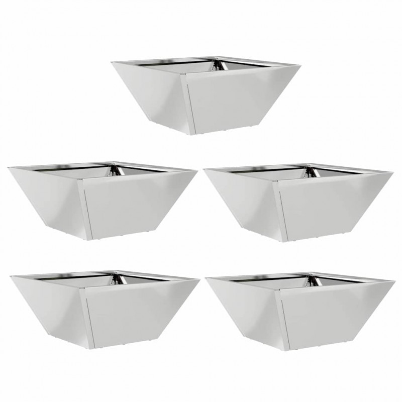 Doniczka ogrodowa 5 pcs Srebrny 35 x 35 x 15 cm
