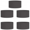 Pierścień doniczki 5 pcs Czarny 40 x 40 x 20 cm Stal zimnogięta
