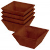 Doniczka ogrodowa 5 pcs Rdzawy 35 x 35 x 15 cm