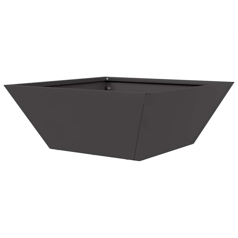 Doniczka ogrodowa 5 pcs Czarny 40 x 40 x 15 cm Stal zimnogięta