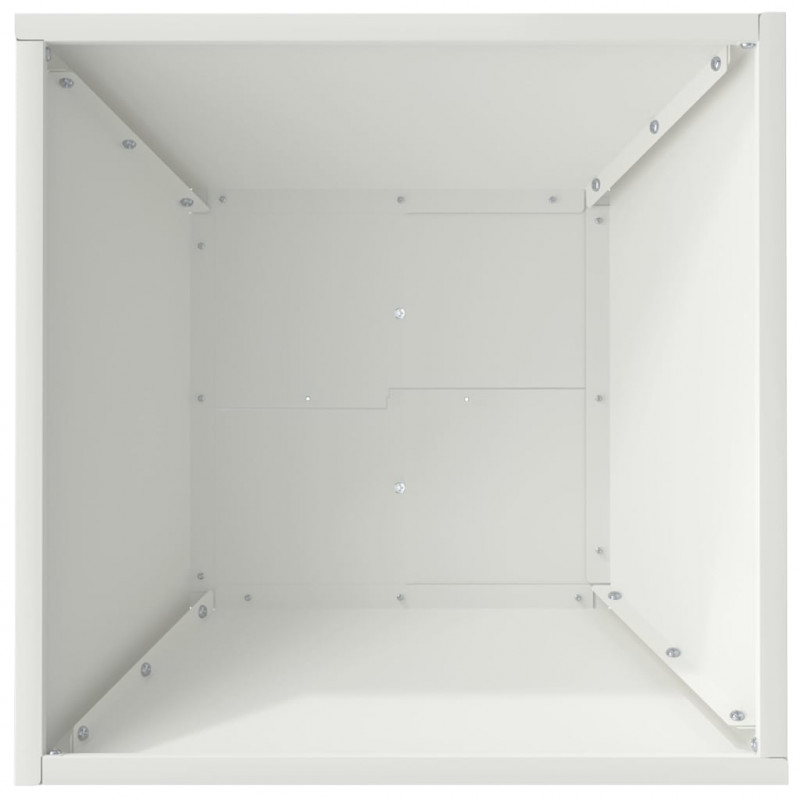 Doniczka ogrodowa Biały 40 x 40 x 15 cm Stal zimnogięta