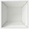 Doniczka ogrodowa Biały 40 x 40 x 15 cm Stal zimnogięta
