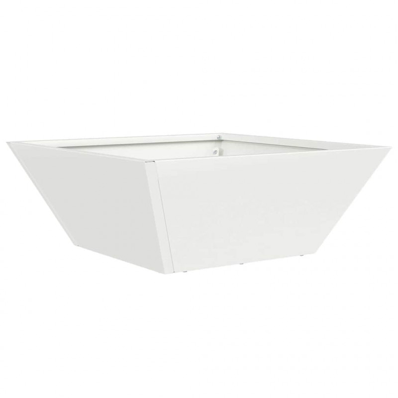 Doniczka ogrodowa 5 pcs Biały 40 x 40 x 15 cm Stal zimnogięta