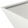Doniczka ogrodowa 5 pcs Biały 40 x 40 x 15 cm Stal zimnogięta