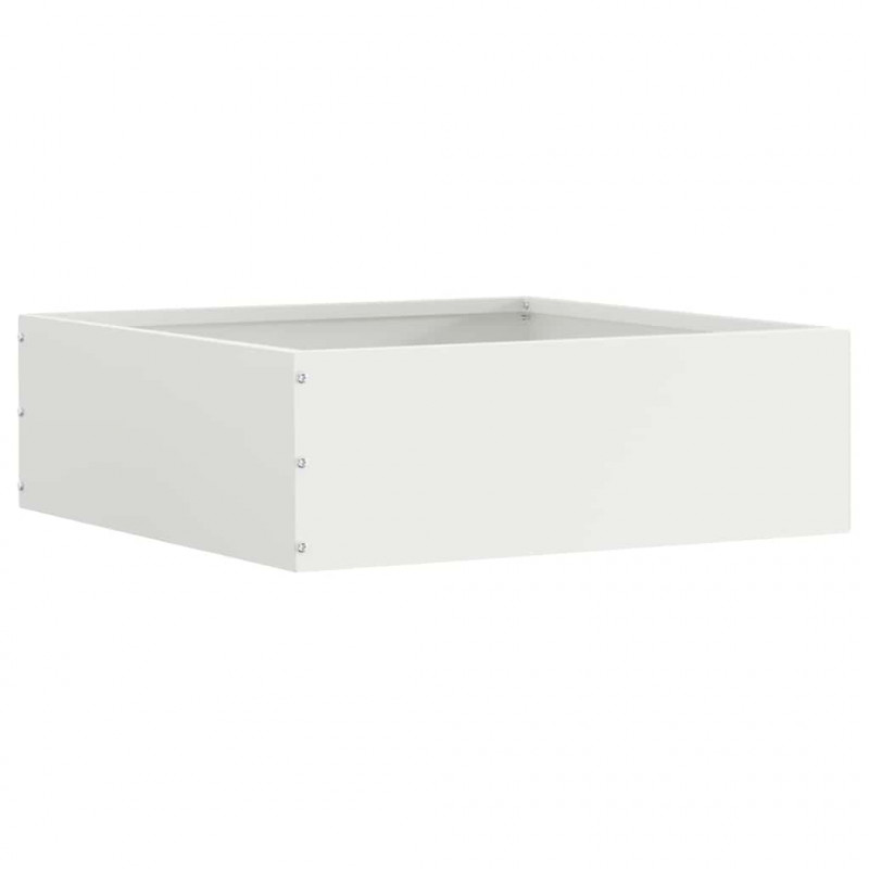 Krawężnik do trawnika Biały 40 x 40 x 13 cm Stal