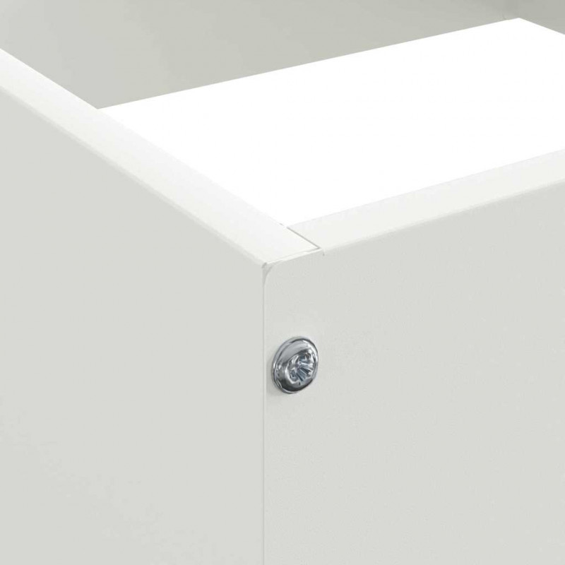 Krawężnik do trawnika Biały 40 x 40 x 13 cm Stal