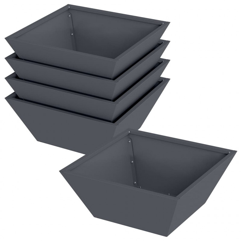 Doniczka ogrodowa 5 pcs Antracyt 40 x 40 x 15 cm