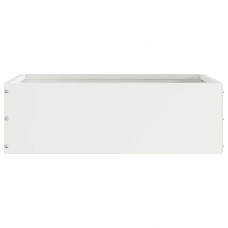 Krawężnik do trawnika 6 pcs Biały 40 x 40 x 13 cm Stal
