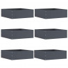 Krawężnik do trawnika 6 pcs Antracyt 40 x 40 x 13 cm Stal