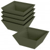 Doniczka ogrodowa 5 pcs Zielony oliwkowy 40 x 40 x 15 cm