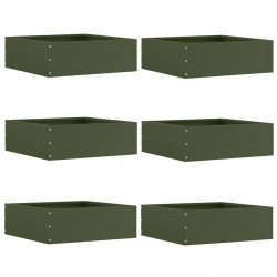 Krawężnik do trawnika 6 pcs Zielony oliwkowy 40 x 40 x 13 cm