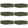 Krawężnik do trawnika 6 pcs Zielony oliwkowy 40 x 40 x 13 cm