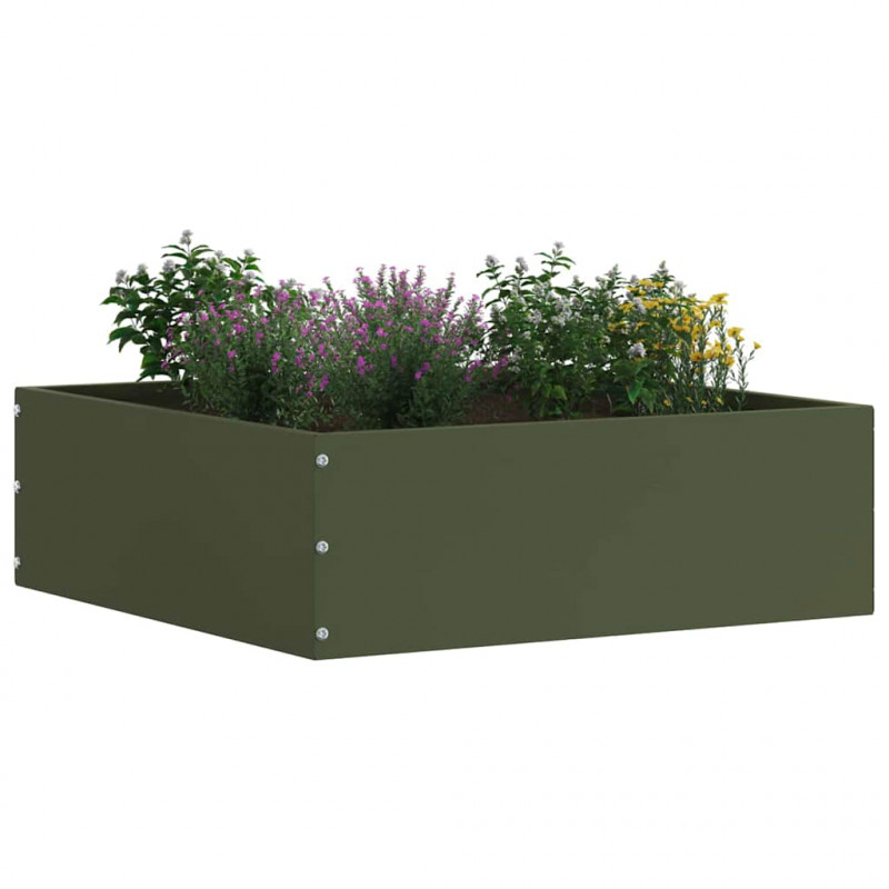 Krawężnik do trawnika 6 pcs Zielony oliwkowy 40 x 40 x 13 cm