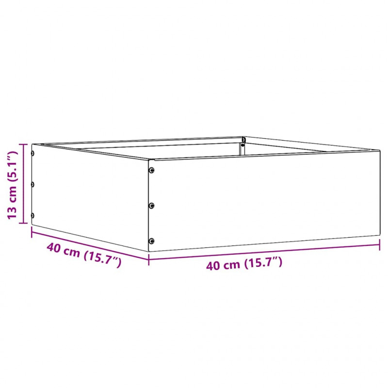 Krawężnik do trawnika Srebrny 40 x 40 x 13 cm Stal nierdzewna