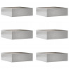 Krawężnik do trawnika 6 pcs Srebrny 40 x 40 x 13 cm