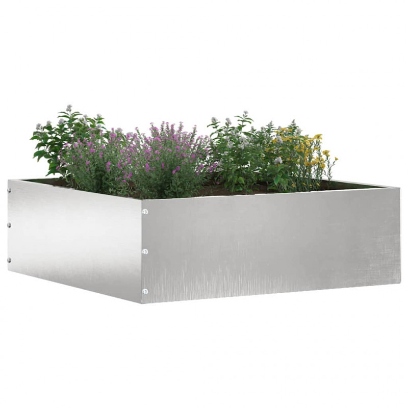 Krawężnik do trawnika 6 pcs Srebrny 40 x 40 x 13 cm