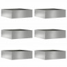 Krawężnik do trawnika 6 pcs Srebrny 40 x 40 x 13 cm