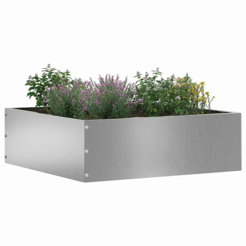 Krawężnik do trawnika 6 pcs Srebrny 40 x 40 x 13 cm