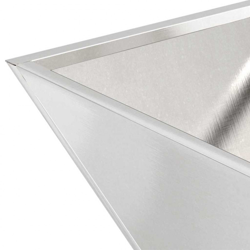 Doniczka ogrodowa 5 pcs Srebrny 40 x 40 x 15 cm Stal nierdzewna