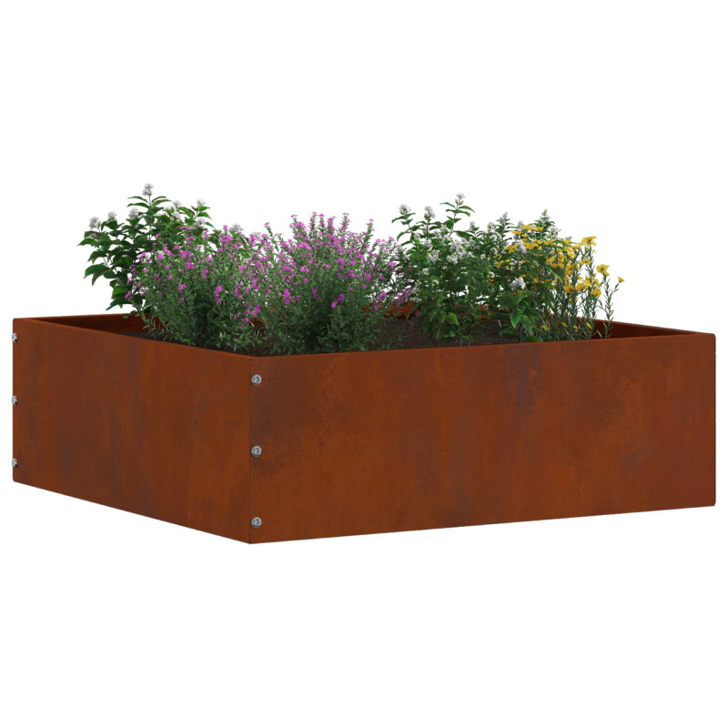 Krawężnik do trawnika 6 pcs Rdzawy 40 x 40 x 13 cm