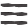 Krawężnik do trawnika 6 pcs Czarny 50 x 50 x 13 cm Stal