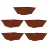 Doniczka ogrodowa 5 pcs Rdzawy 40 x 40 x 15 cm