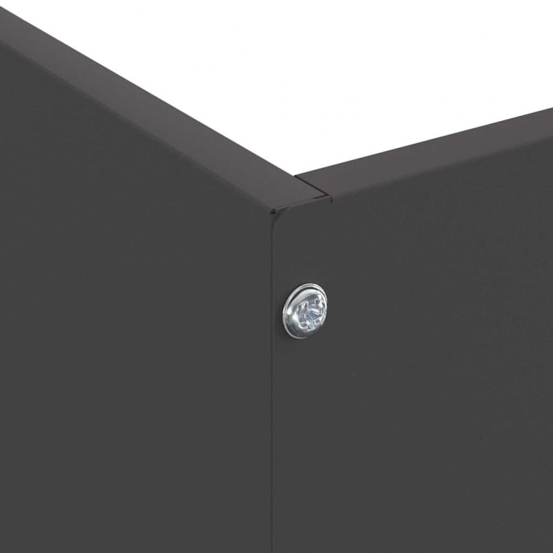 Krawężnik do trawnika 6 pcs Czarny 50 x 50 x 13 cm Stal