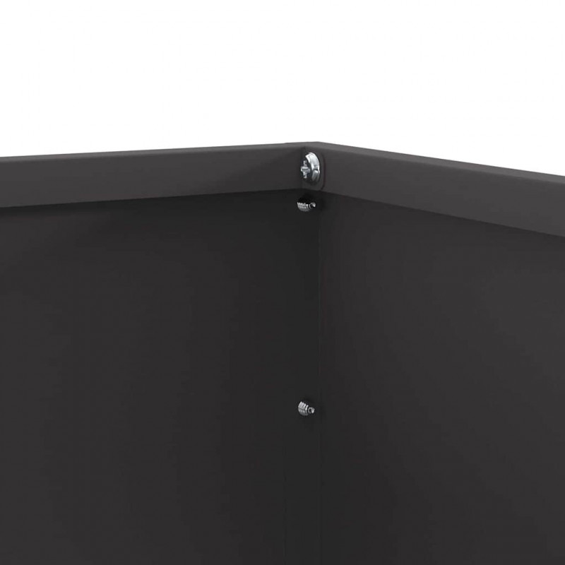 Krawężnik do trawnika 6 pcs Czarny 50 x 50 x 13 cm Stal