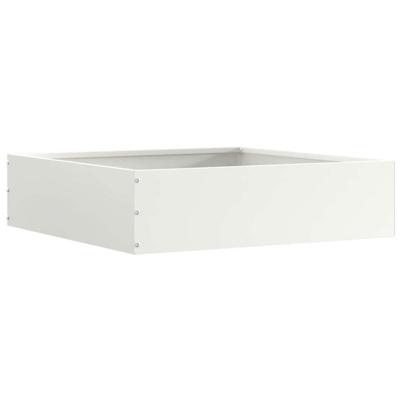 Krawężnik do trawnika Biały 50 x 50 x 13 cm Stal