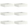 Krawężnik do trawnika 6 pcs Biały 50 x 50 x 13 cm Stal