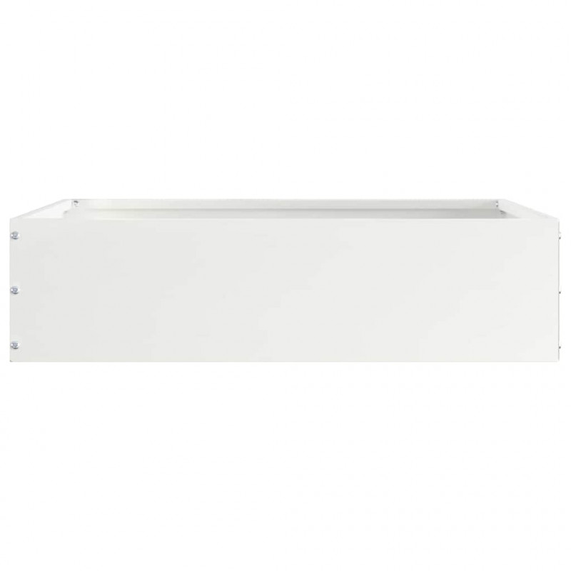 Krawężnik do trawnika 6 pcs Biały 50 x 50 x 13 cm Stal