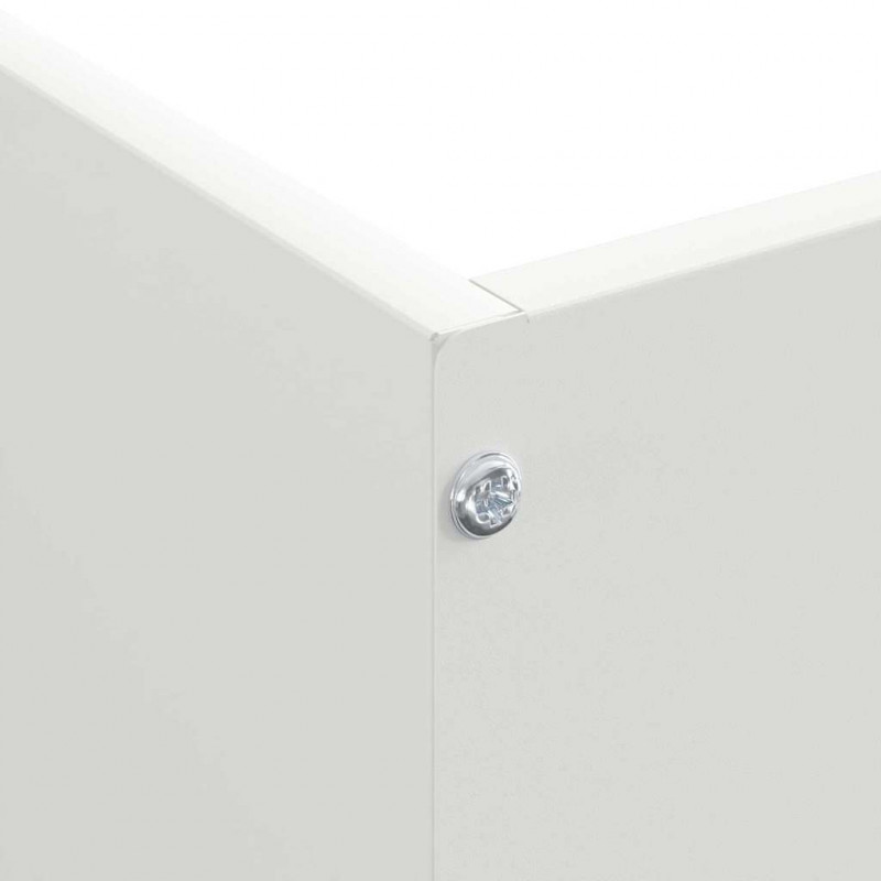 Krawężnik do trawnika 6 pcs Biały 50 x 50 x 13 cm Stal