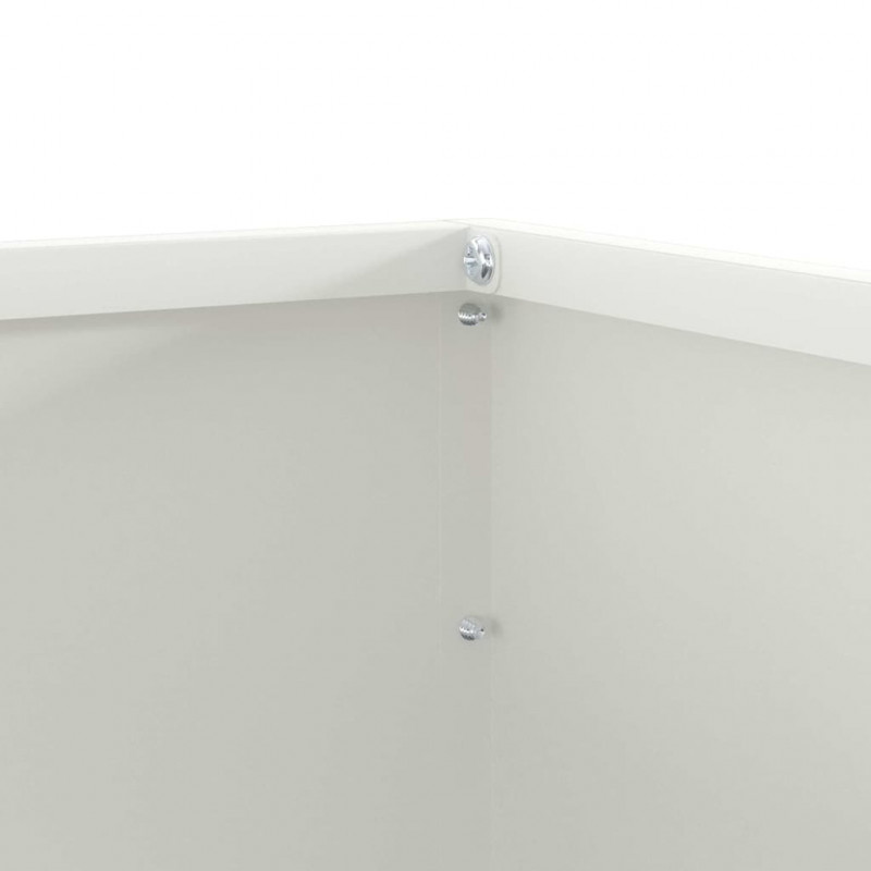 Krawężnik do trawnika 6 pcs Biały 50 x 50 x 13 cm Stal