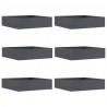 Krawężnik do trawnika 6 pcs Antracyt 50 x 50 x 13 cm Stal