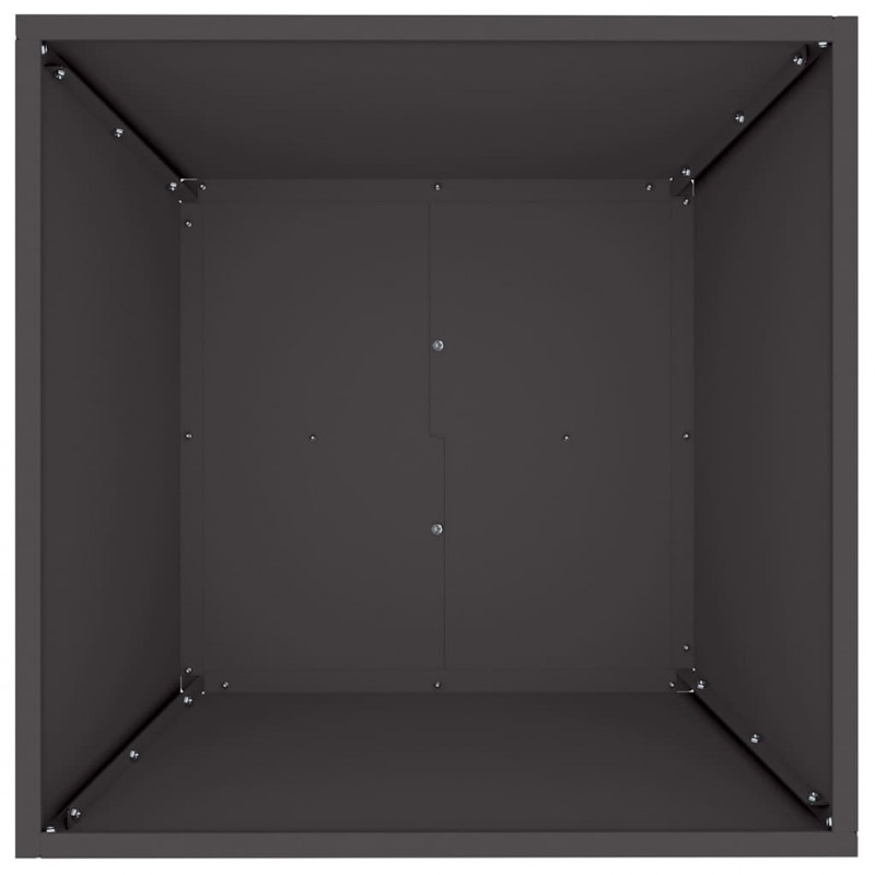 Doniczka ogrodowa Czarny 50 x 50 x 15 cm Stal zimnogięta
