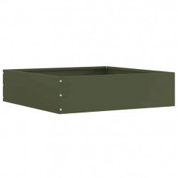 Krawężnik do trawnika oliwkowy 50 x 50 x 13 cm Stal
