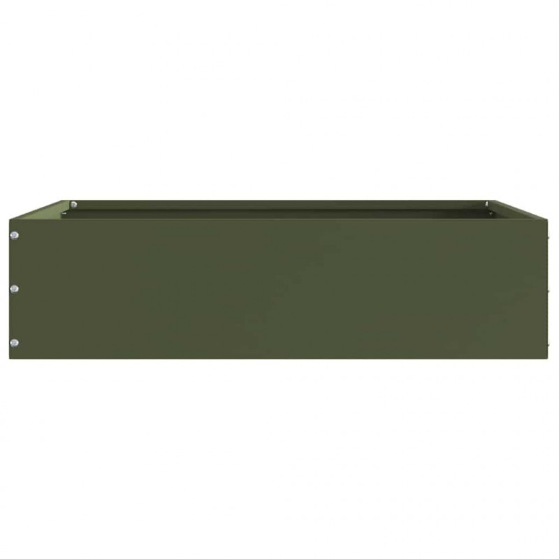 Krawężnik do trawnika oliwkowy 50 x 50 x 13 cm Stal