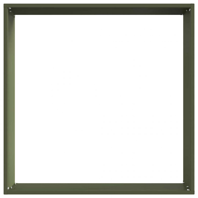 Krawężnik do trawnika oliwkowy 50 x 50 x 13 cm Stal