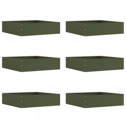 Krawężnik do trawnika 6 pcs Zielony oliwkowy 50 x 50 x 13 cm