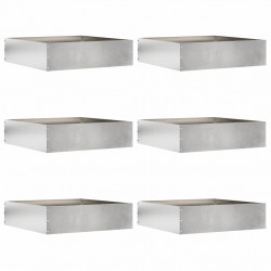 Krawężnik do trawnika 6 pcs Srebrny 50 x 50 x 13 cm