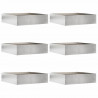 Krawężnik do trawnika 6 pcs Srebrny 50 x 50 x 13 cm