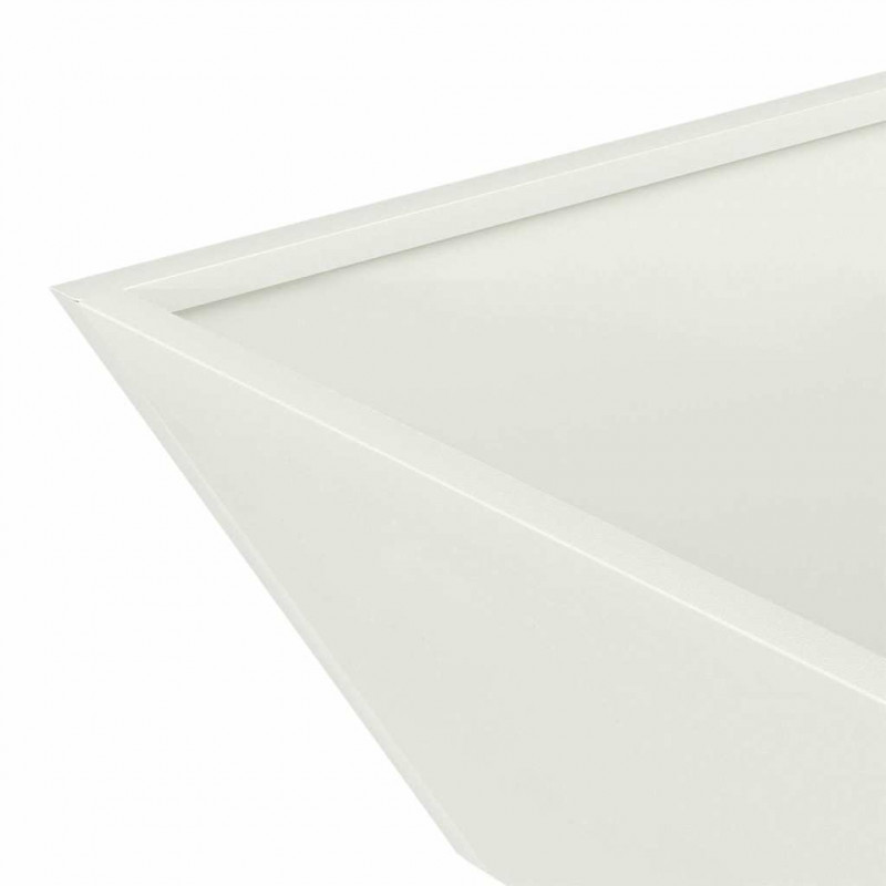 Doniczka ogrodowa Biały 50 x 50 x 15 cm Stal zimnogięta