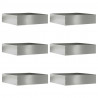Krawężnik do trawnika 6 pcs Srebrny 50 x 50 x 13 cm