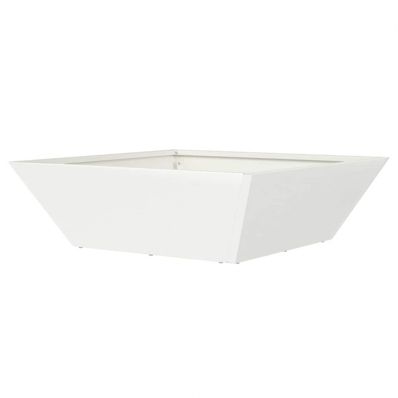 Doniczka ogrodowa 5 pcs Biały 50 x 50 x 15 cm Stal zimnogięta