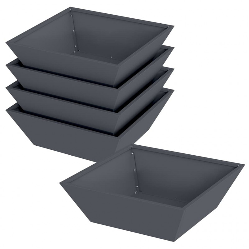 Doniczka ogrodowa 5 pcs Antracyt 50 x 50 x 15 cm